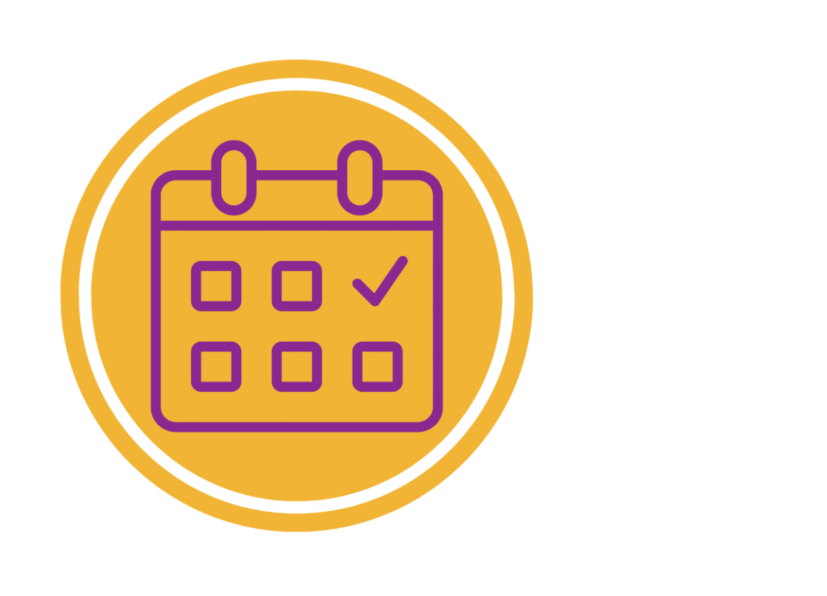 Calendar with check mark